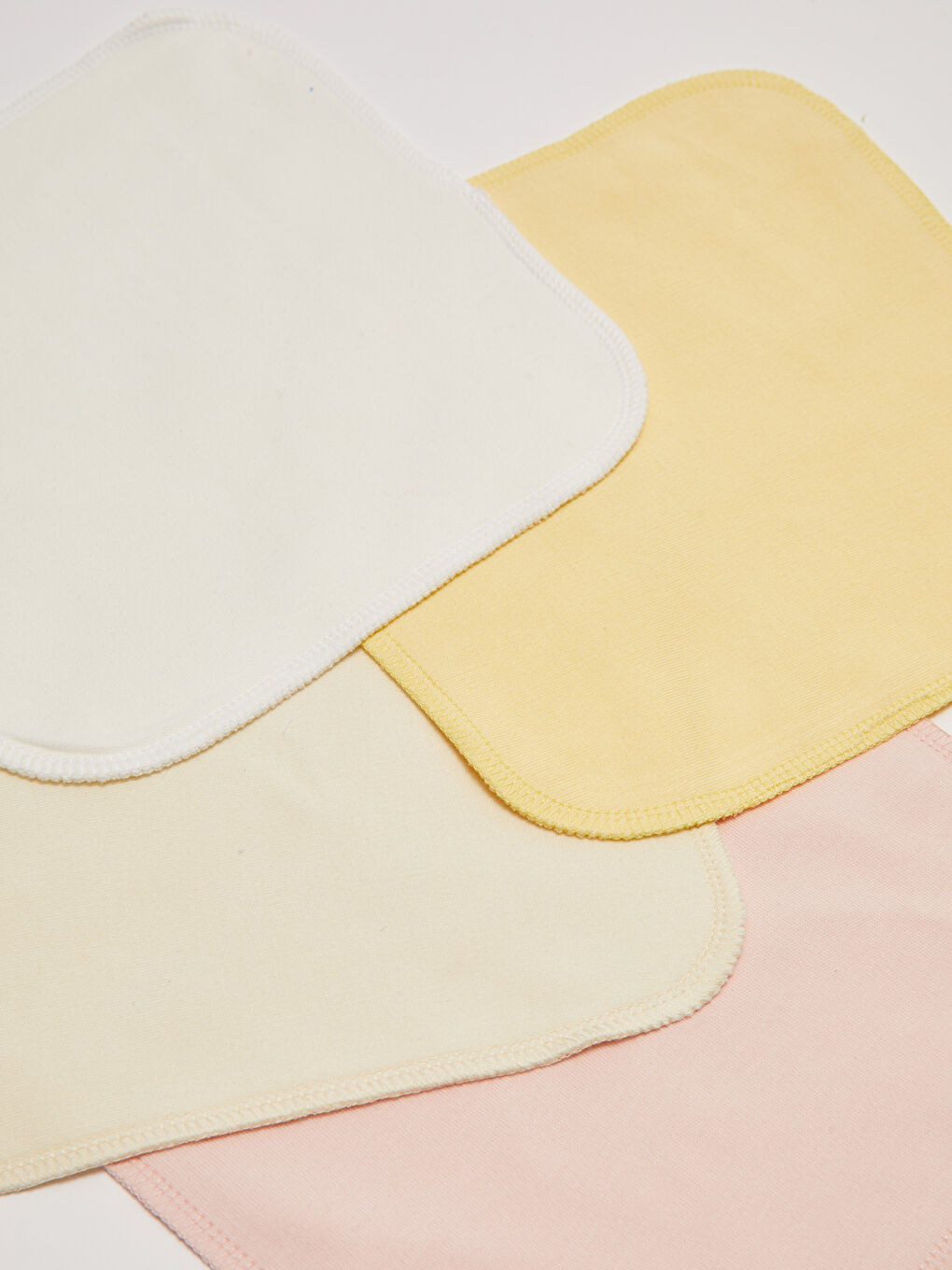 Basic Pamuklu Kız Bebek Ağız Mendili 4'lü-2