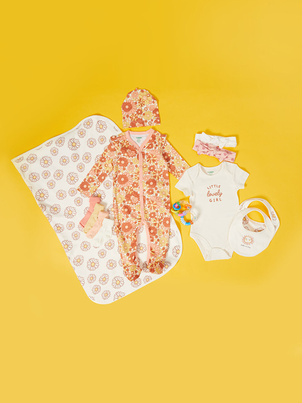 Printed Cotton Baby Girl Blanket 80x100 Cm-1