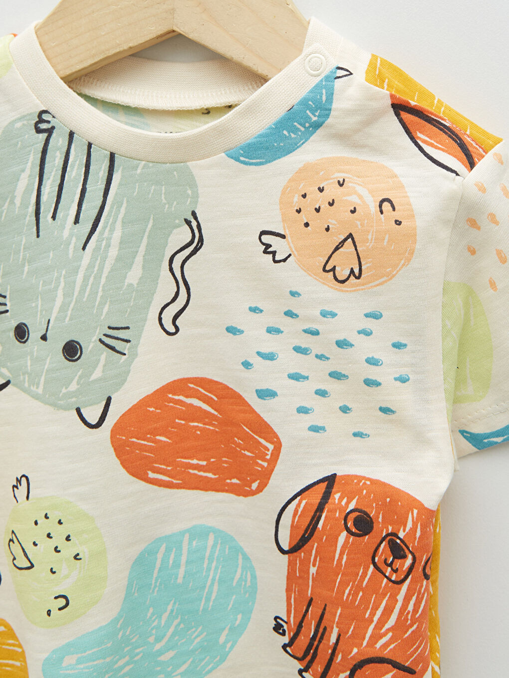 Crew Neck Short Sleeve Printed Baby Boys' T-Shirt and Shorts 2 Pack Set-2