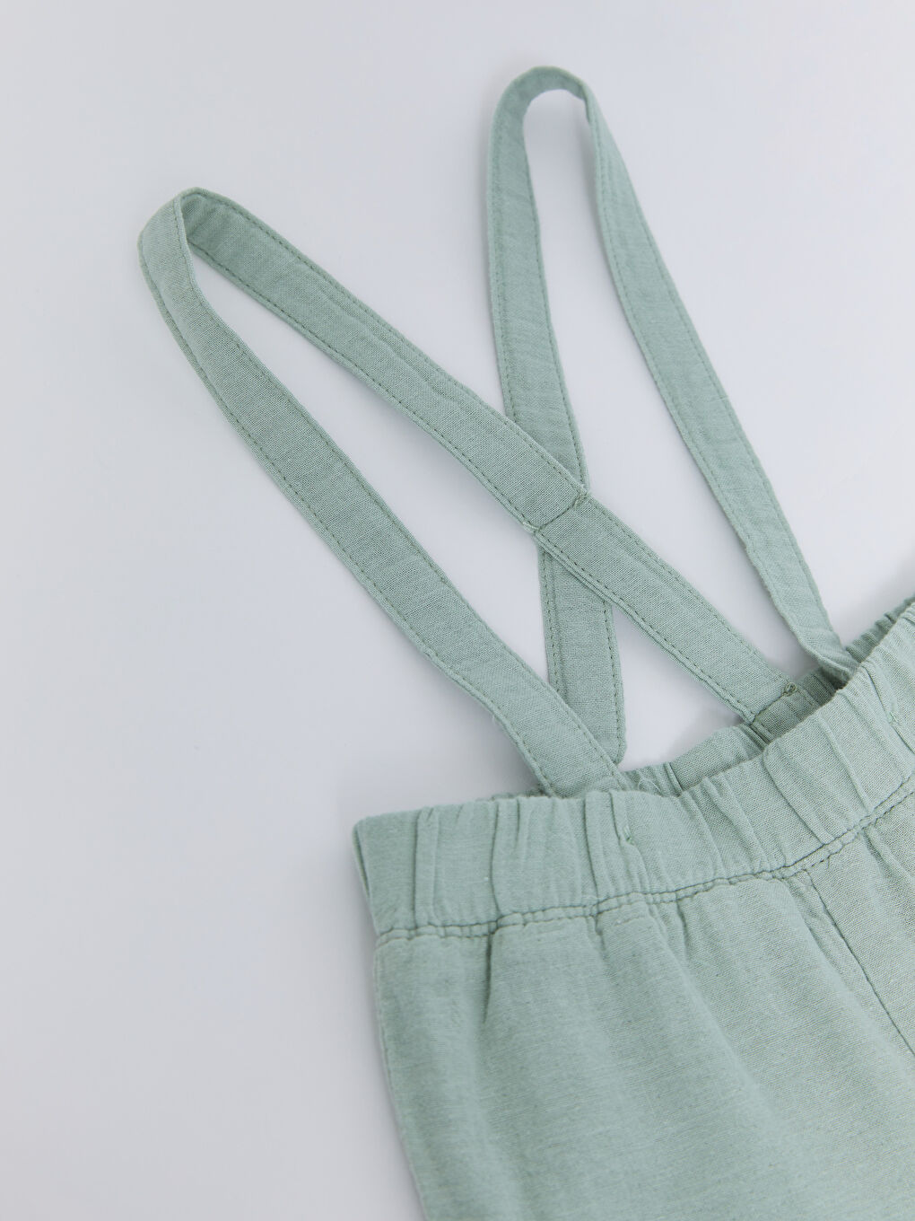 Crew Neck Short Sleeve Basic Cotton Baby Boy T-Shirt and Salopet 2-Pack Set-3