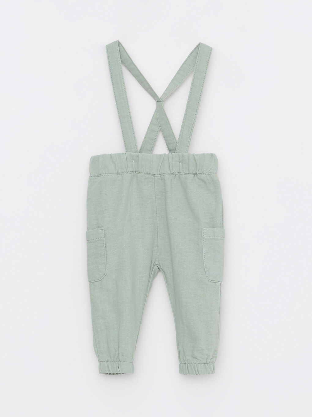 Crew Neck Short Sleeve Basic Cotton Baby Boy T-Shirt and Salopet 2-Pack Set-5