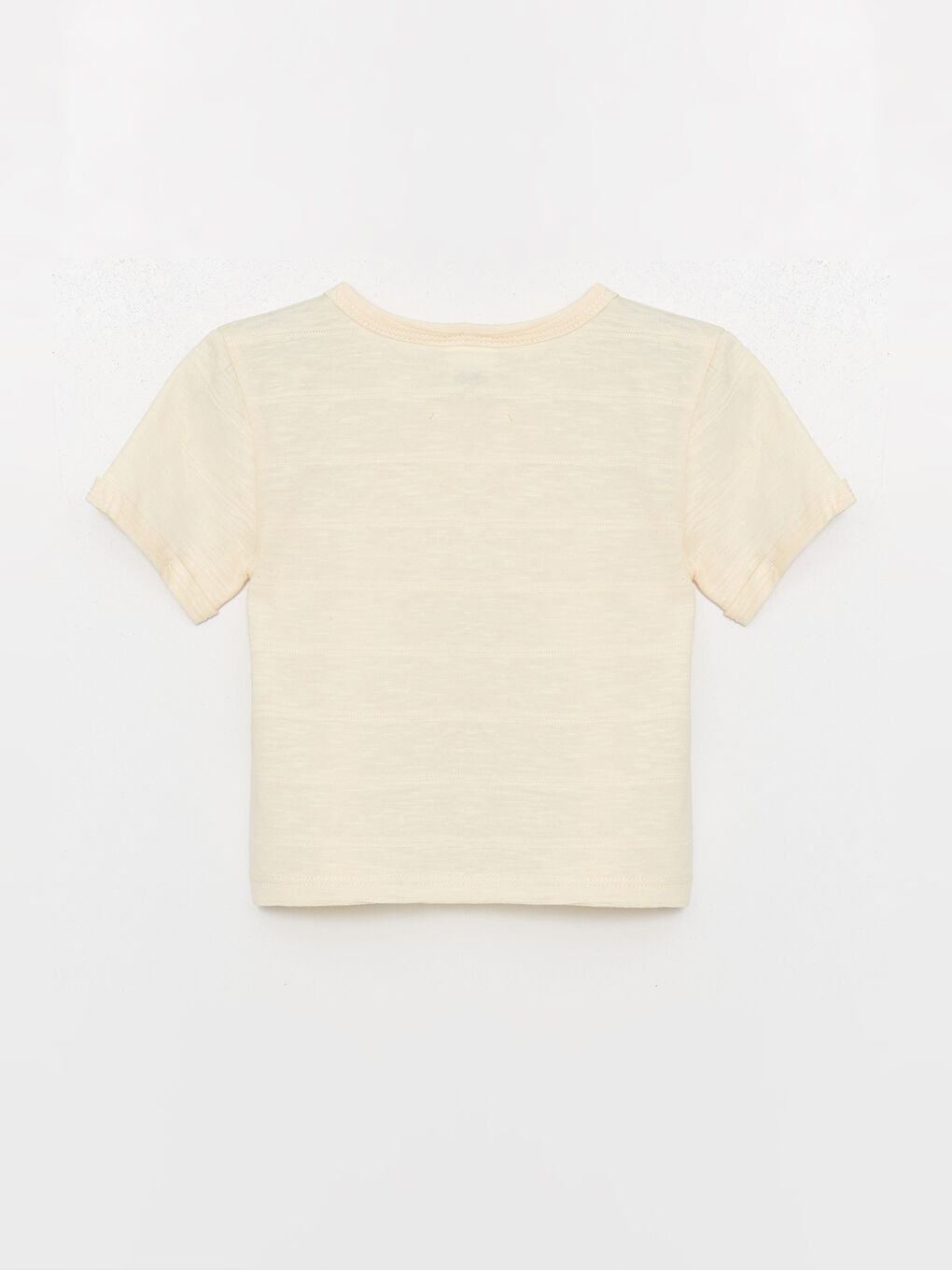 Kahverengi Bisiklet Yaka Kısa Kollu Basic Pamuklu Erkek Bebek Tişört ve Salopet 2'li Takım-2