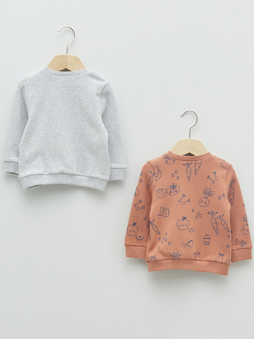 Crew Neck Printed Long Sleeve Baby Boy Sweatshirt 2-pack-1