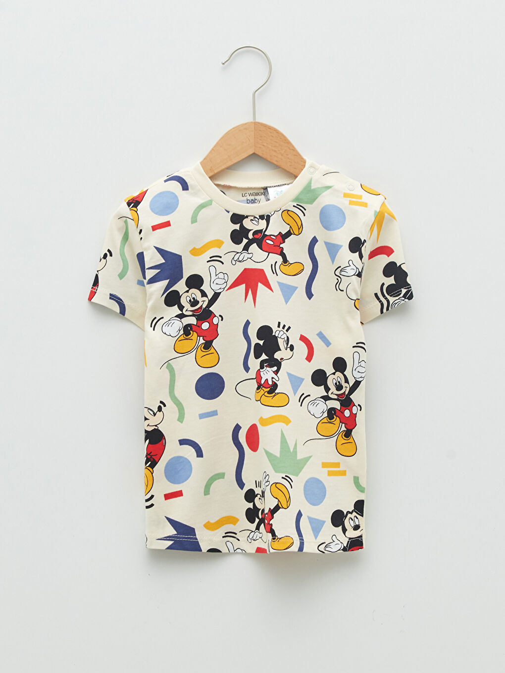 Crew Neck Short Sleeve Mickey Mouse Printed Baby Boys' T-Shirt and Shorts 2 Pack Set-2