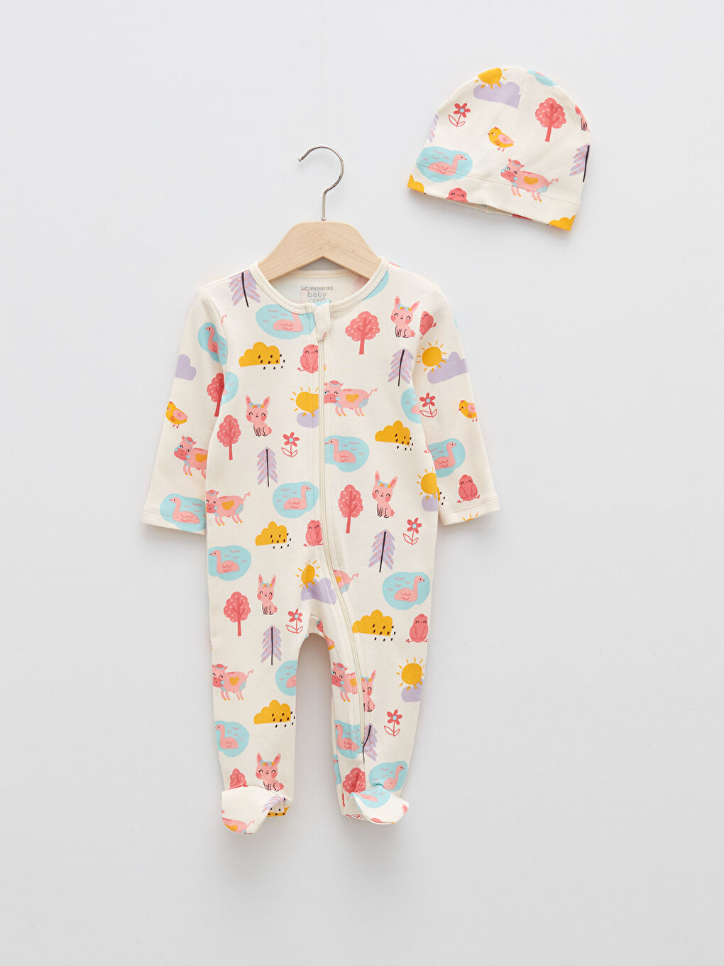 Crew Neck Printed Baby Girls' Set 3-pack-1