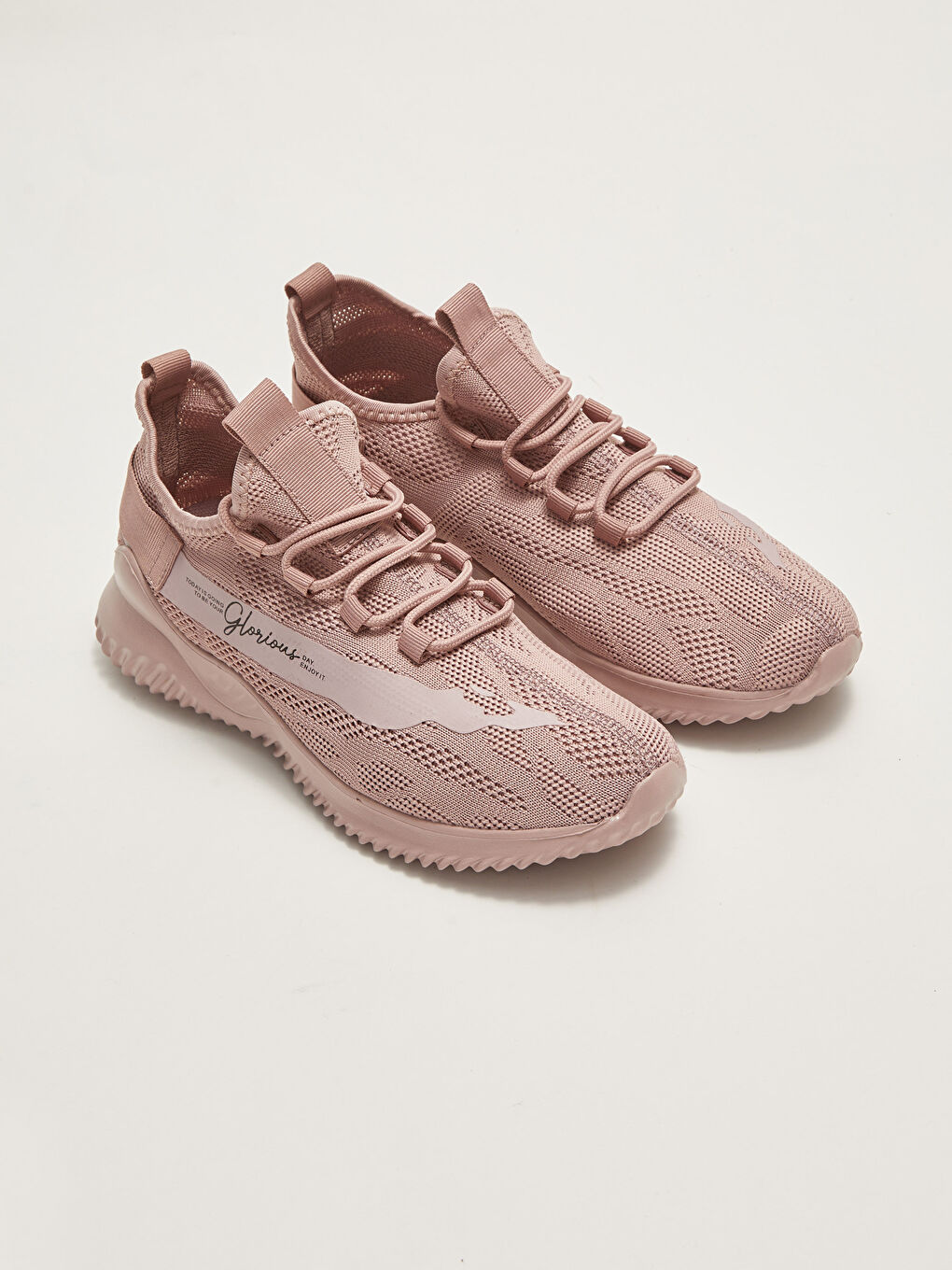 LCW STEPS Mesh Detailed Printed Lace-Up Women's Active Sneakers -S21613Z8-JZ2