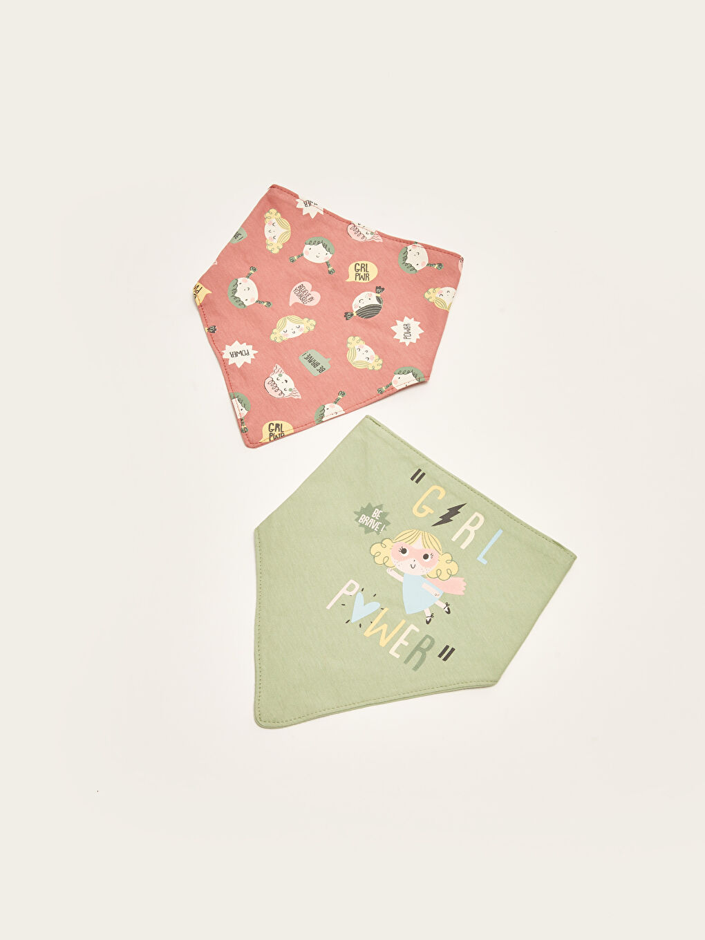 مريلة قطن مطبوع للبنات الأطفال - قطعتين-2