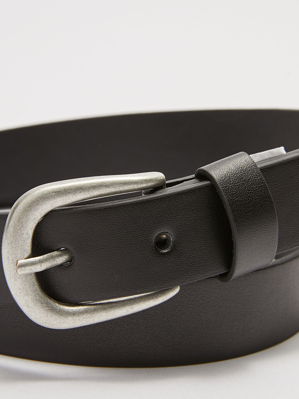 Siyah Deri Görünümlü Kadın Kemer-3