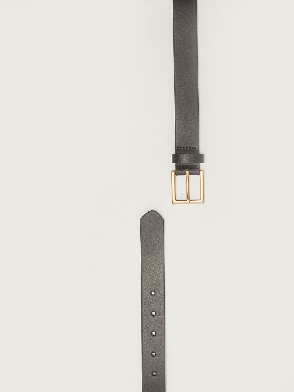 Siyah Deri Görünümlü Kadın Kemer-1