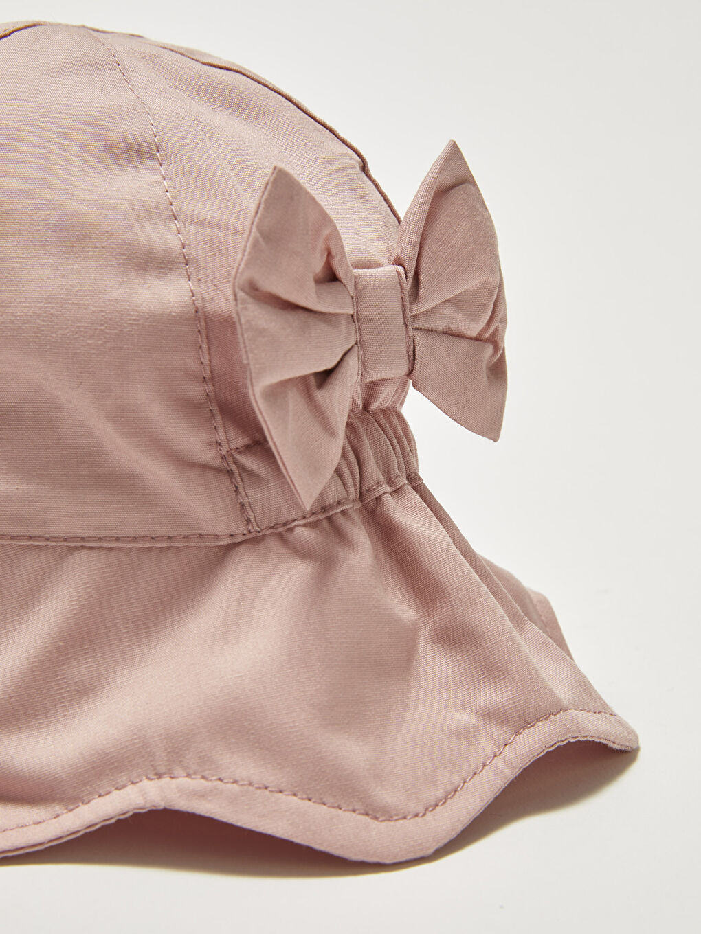 Pembe Basic Poplin Kız Bebek Şapka-3