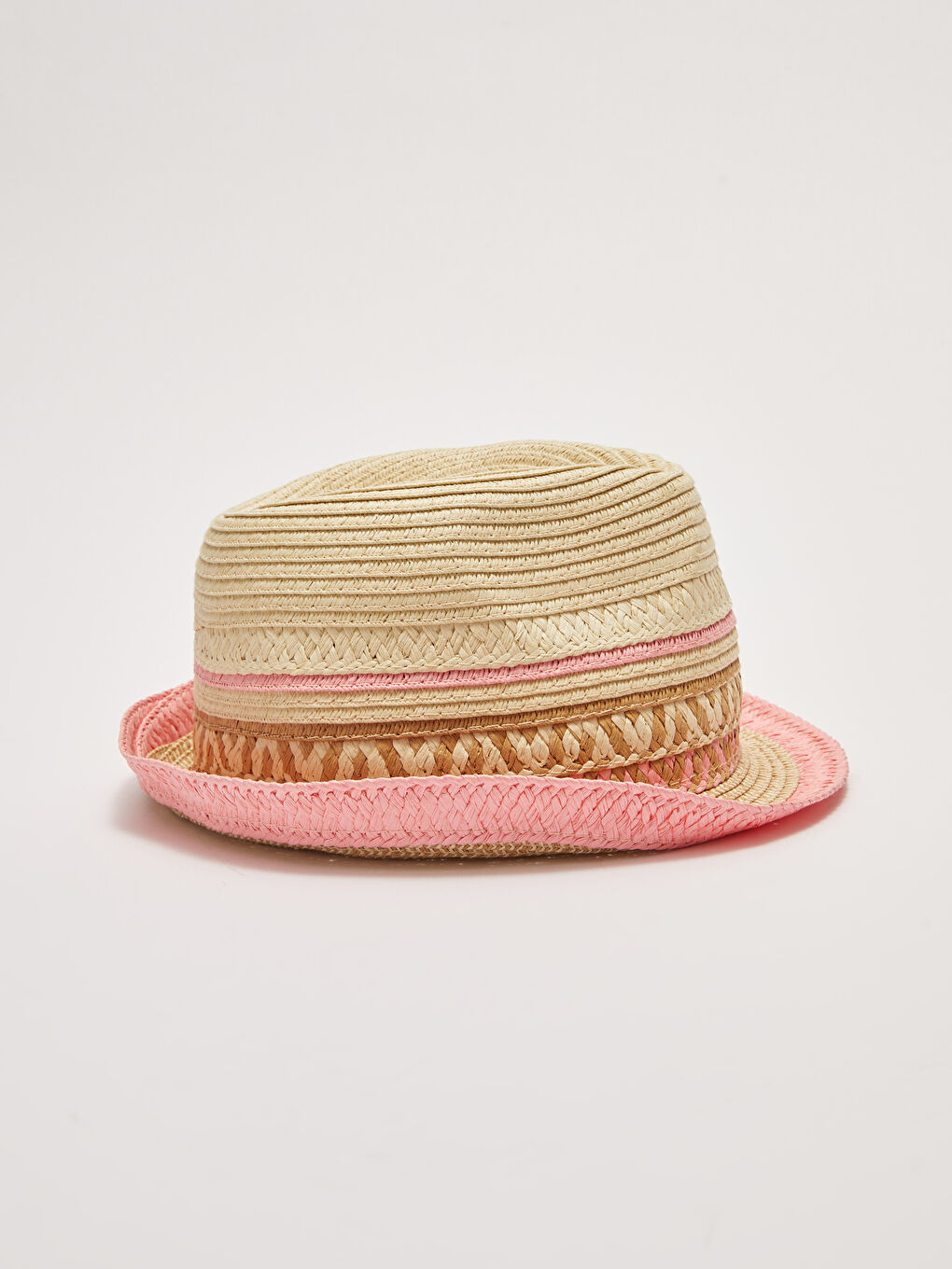 Полосатая Соломенная Шляпа для Девочки с Деталями в Полоску-2
