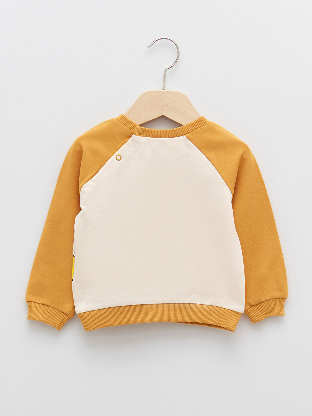 Ekru Bisiklet Yaka Uzun Kollu Bugs Bunny Baskılı Erkek Bebek Sweatshirt ve Pantolon 2'li Takım-2