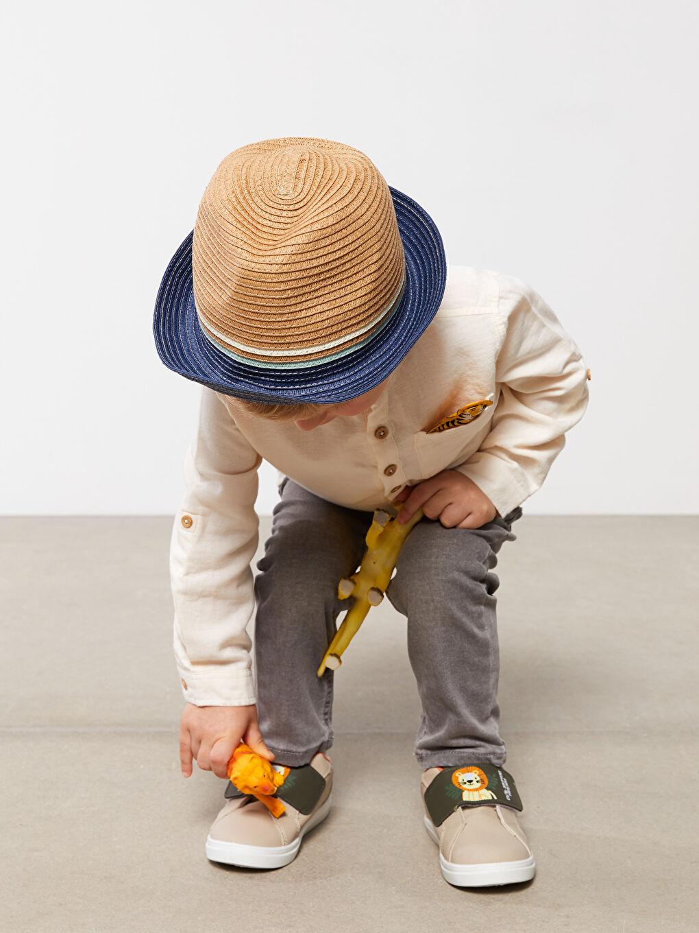 Chapeau de Paille pour Bébés Garçons-1