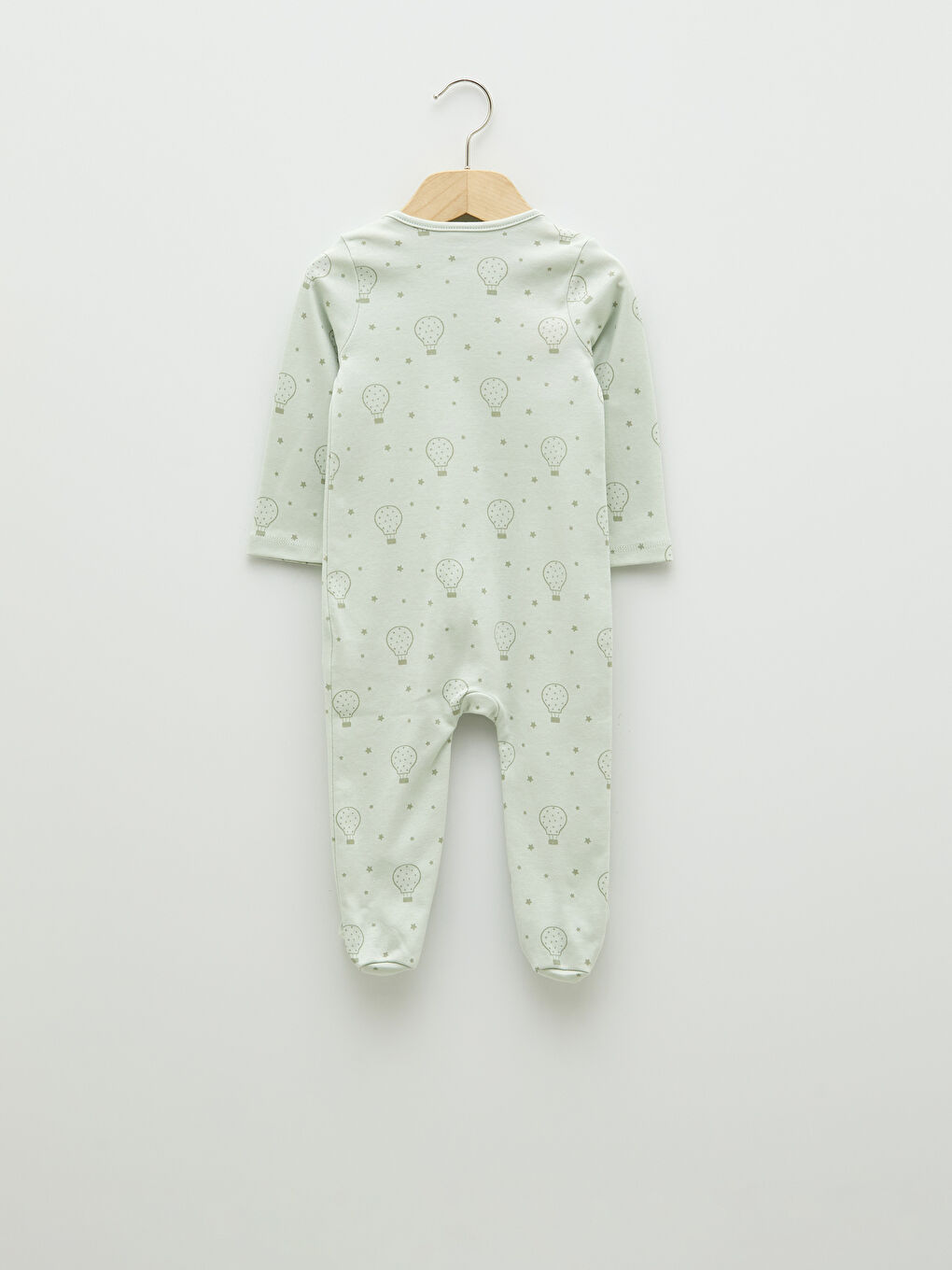 LCW baby Crew Neck Long Sleeve Printed Baby Boy Rompers and Beanie 2-Piece Set -S21672Z1-LRP