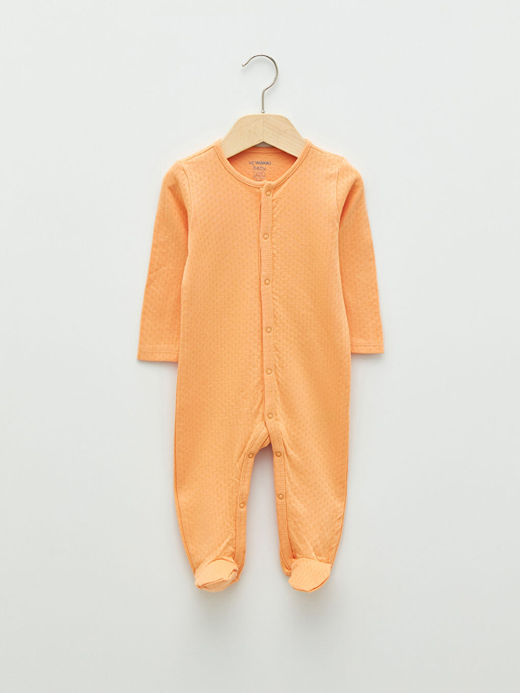 Turuncu Bisiklet Yaka Uzun Kollu Basic Erkek Bebek Tulum