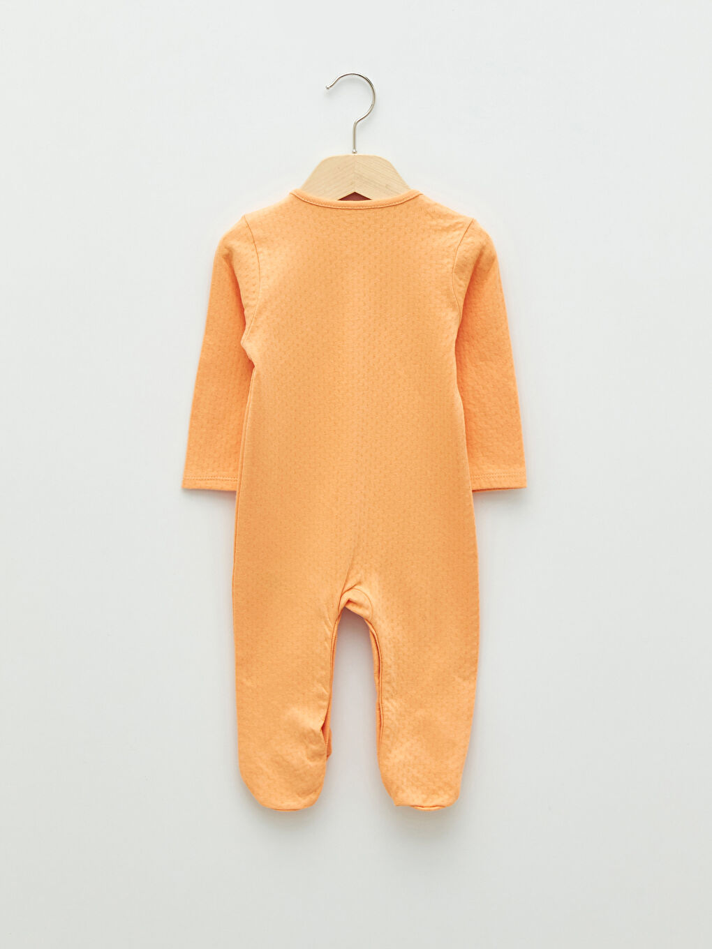 Turuncu Bisiklet Yaka Uzun Kollu Basic Erkek Bebek Tulum-1