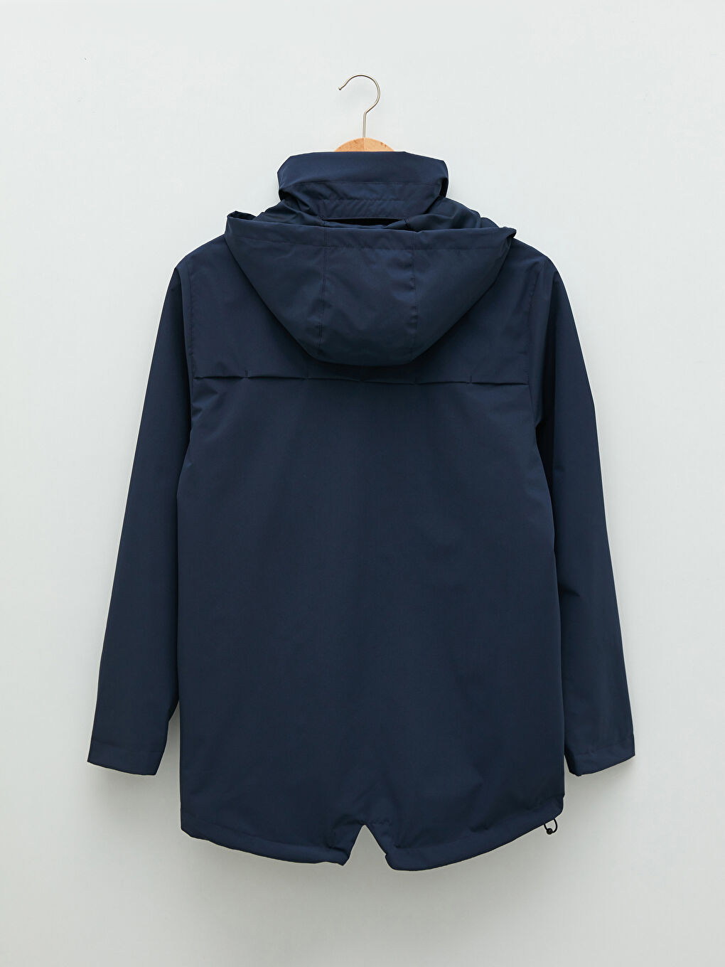 İndigo Standart Kalıp Kapüşonlu Erkek Yağmurluk-6