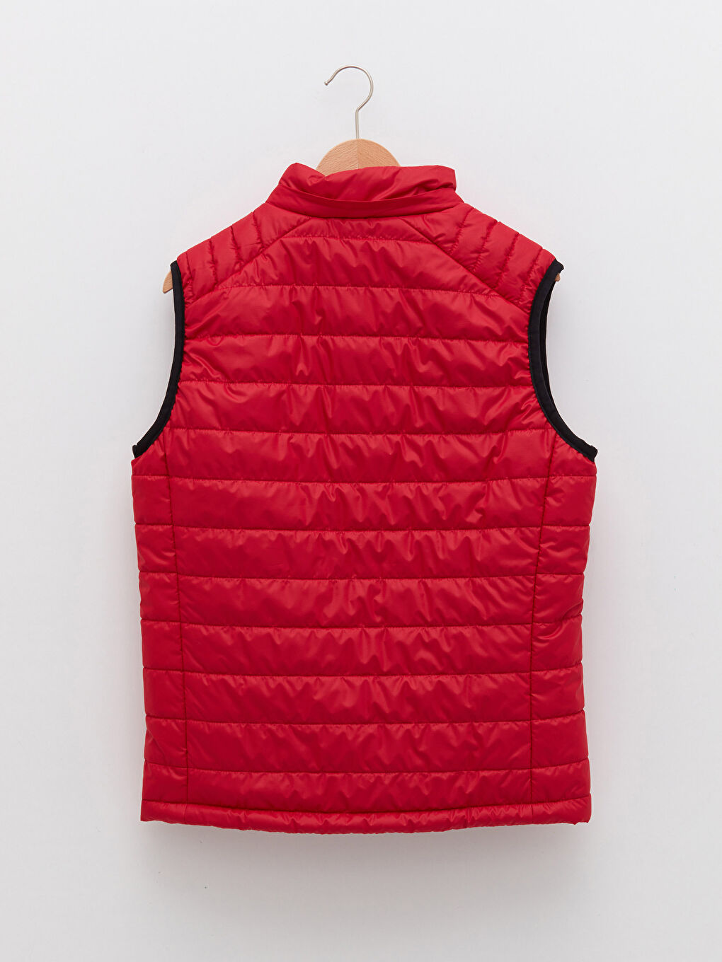 Kırmızı Standart Kalıp Kapüşonlu Erkek Yelek-8
