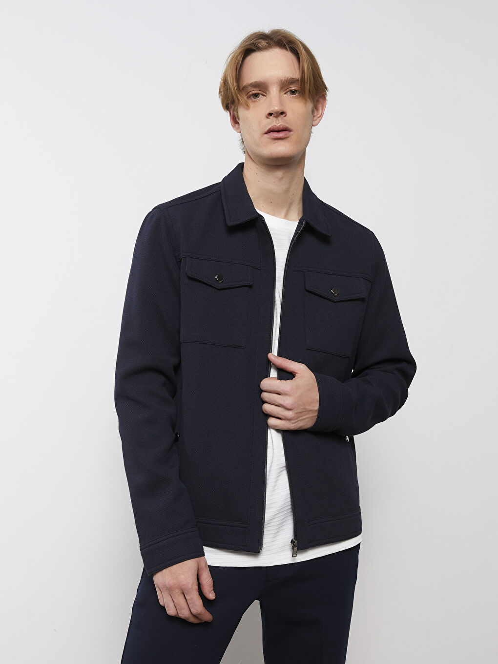 LCW Vision Slim Fit Gömlek Yaka Erkek Mont -S21680Z8-RFG