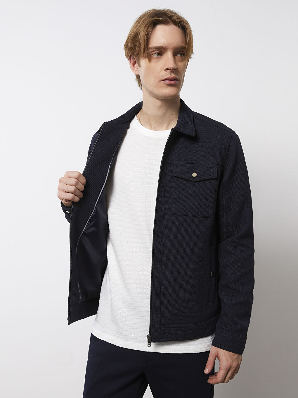 LCW Vision Slim Fit Gömlek Yaka Erkek Mont -S21680Z8-RFG