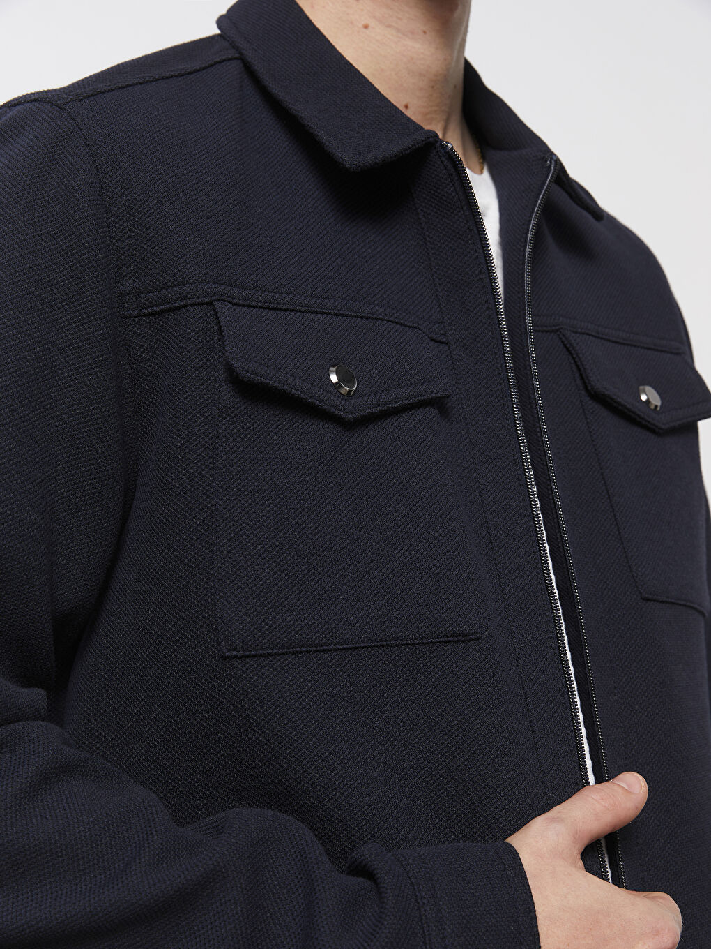 LCW Vision Slim Fit Gömlek Yaka Erkek Mont -S21680Z8-RFG