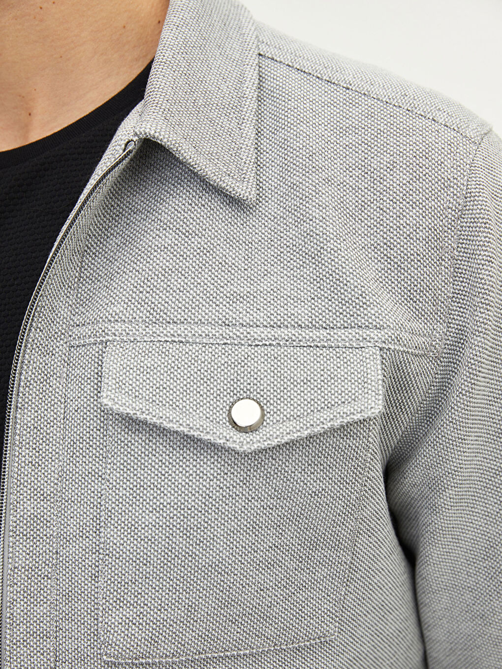 Slim Fit Shirt Collar Men's Coat -S21680Z8-LAL