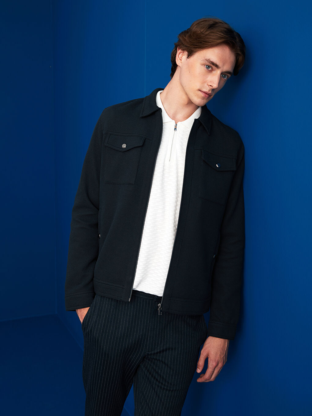 LCW Vision Slim Fit Gömlek Yaka Erkek Mont -S21680Z8-RFG