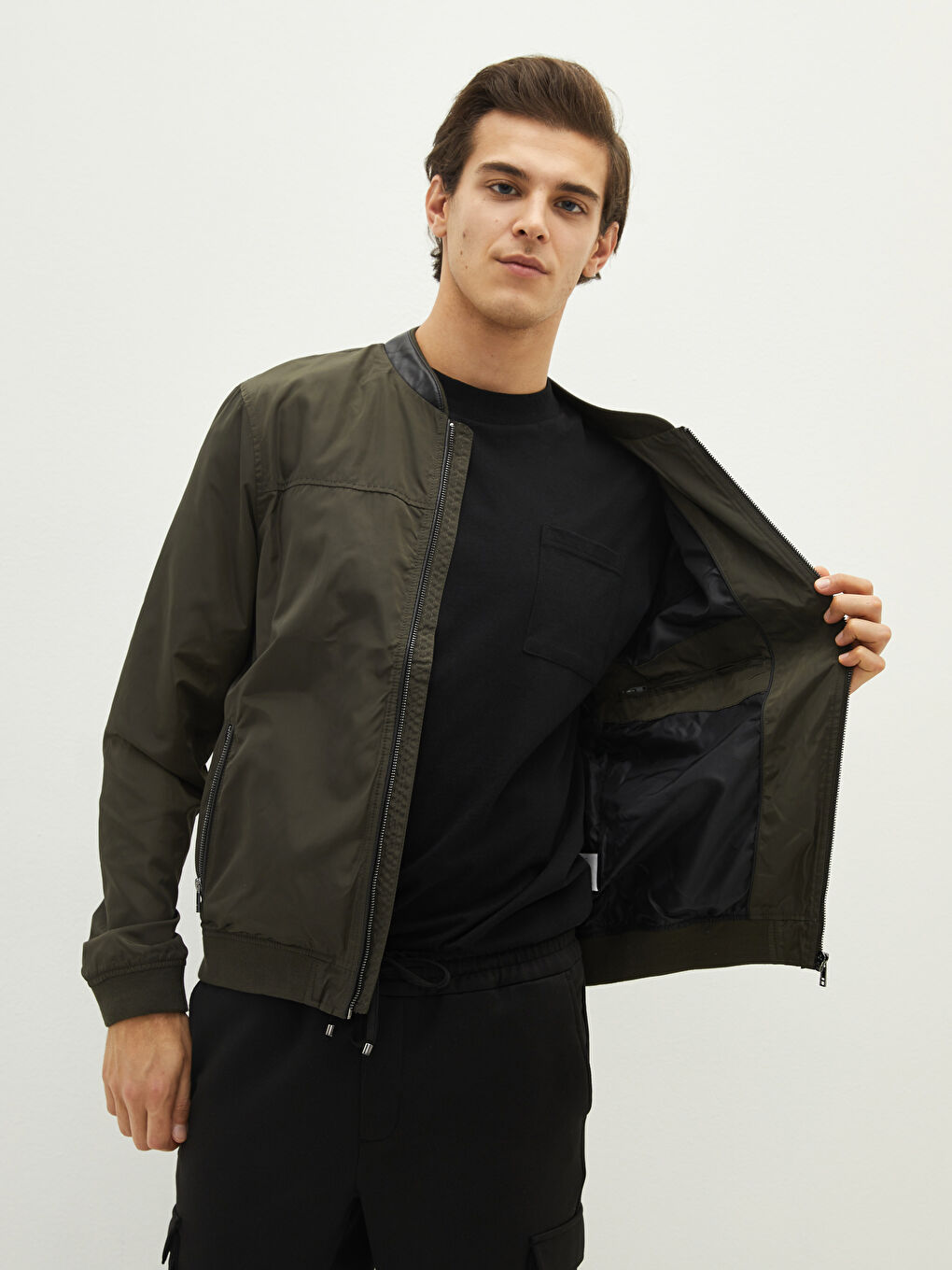 Бомбер с воротником колледж для мужчин-1