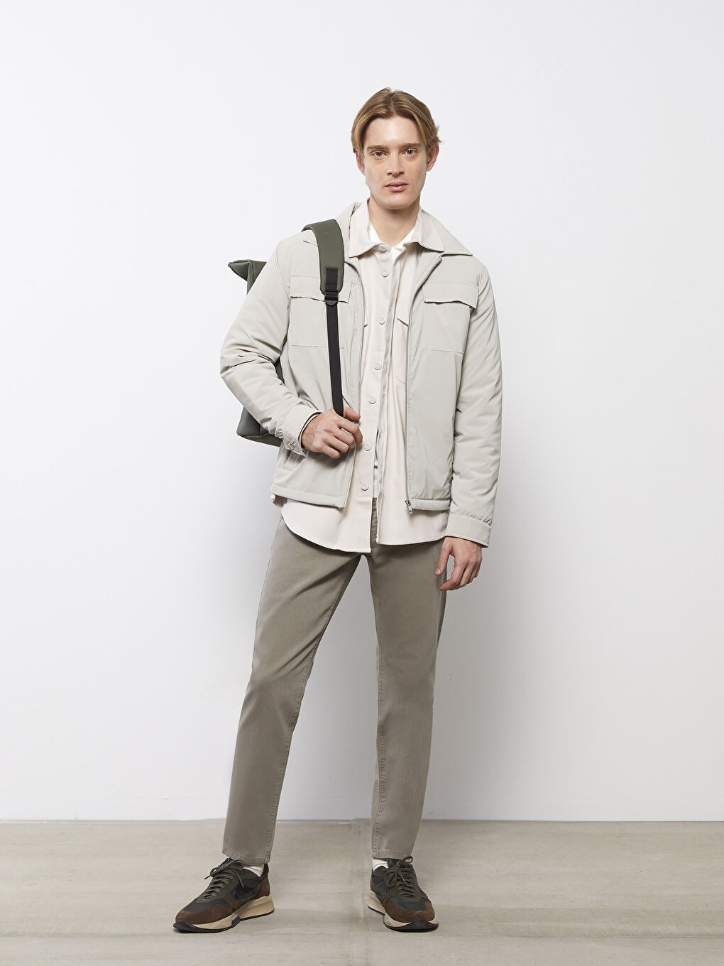 LCW Vision Slim Fit Gömlek Yaka Erkek Deri Görünümlü Mont -S21682Z8-QVW