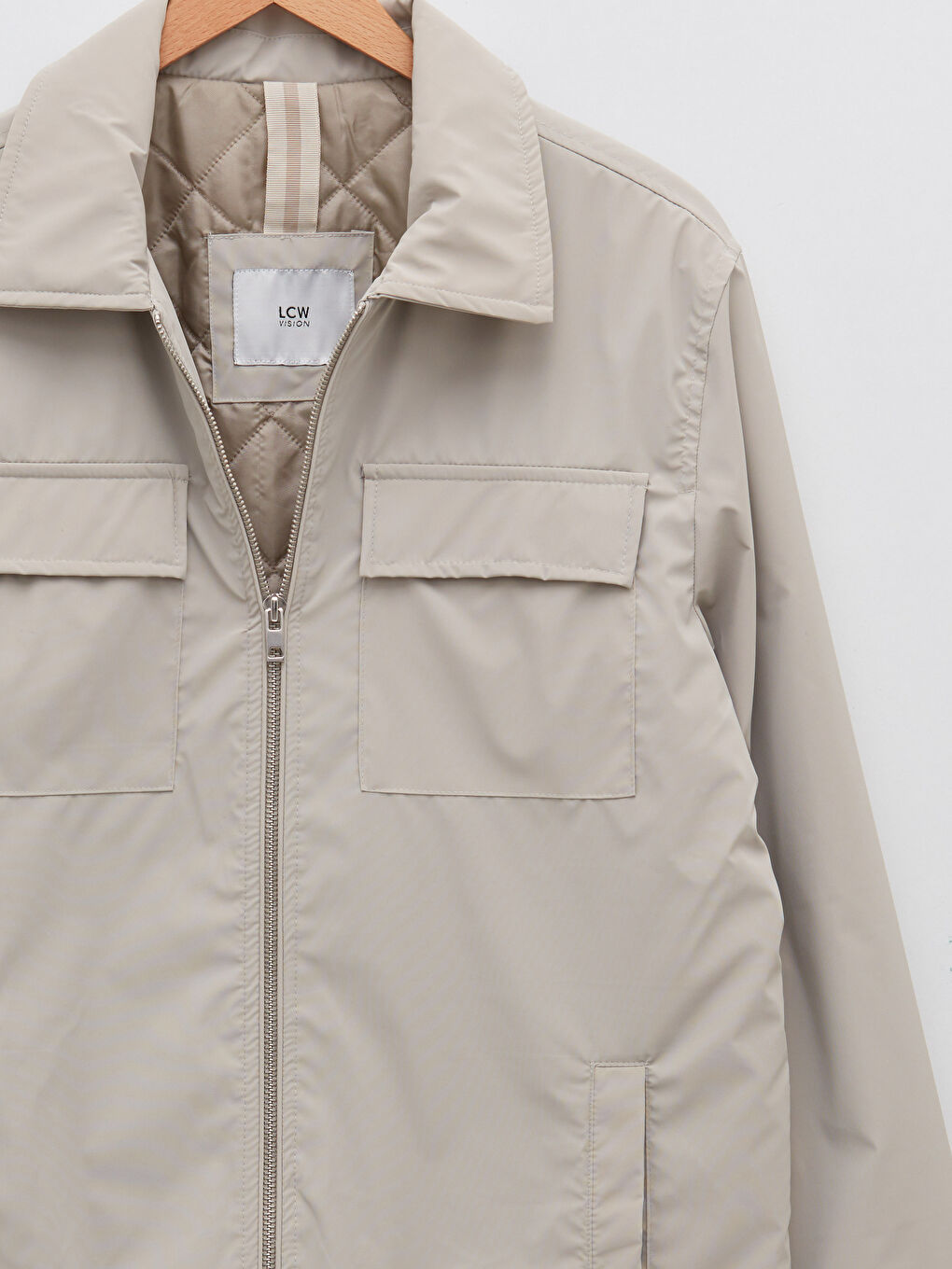 LCW Vision Slim Fit Gömlek Yaka Erkek Deri Görünümlü Mont -S21682Z8-QVW