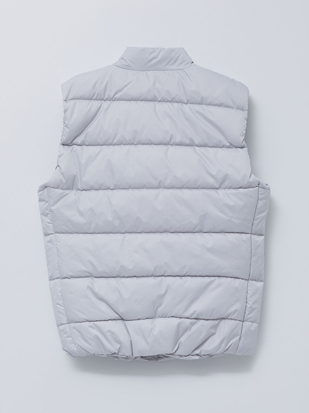 Bej Slim Fit Dik Yaka Erkek Şişme Yelek-6