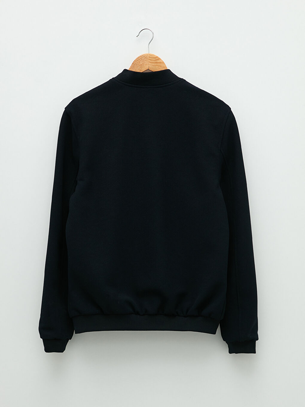 Lacivert Slim Fit Kolej Yaka Bomber Erkek Mont-8