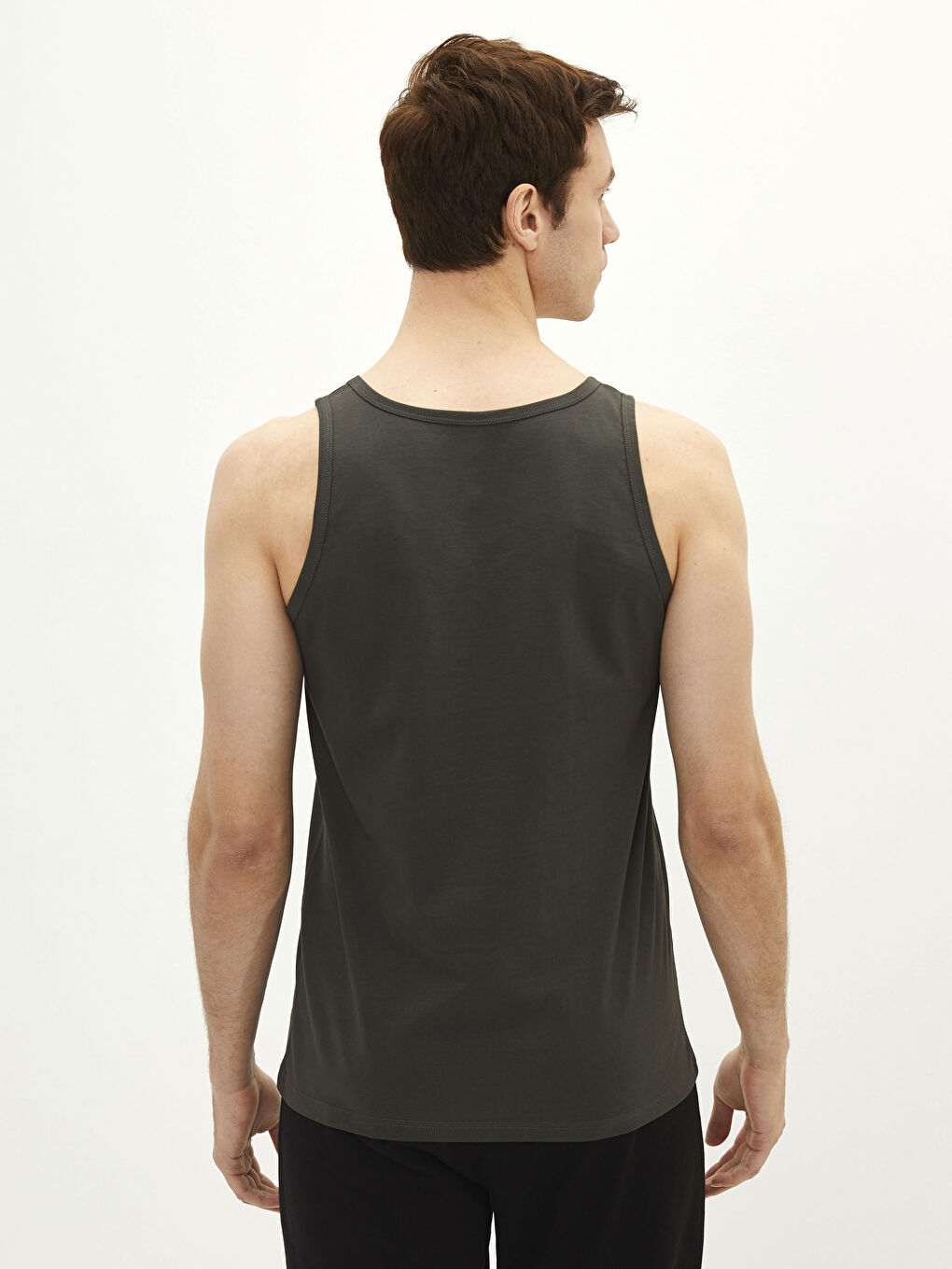 U Neck Basic Cotton Male Athlete in 2 Pieces-4