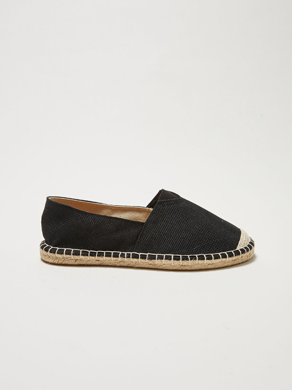 Siyah Dekoratif Dikişli Erkek Espadril Ayakkabı-2