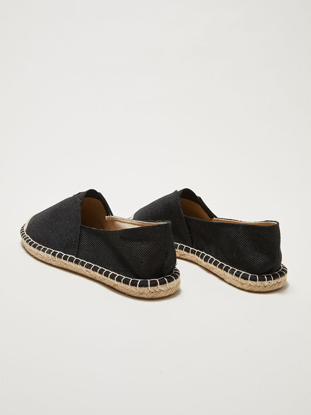 Siyah Dekoratif Dikişli Erkek Espadril Ayakkabı-3