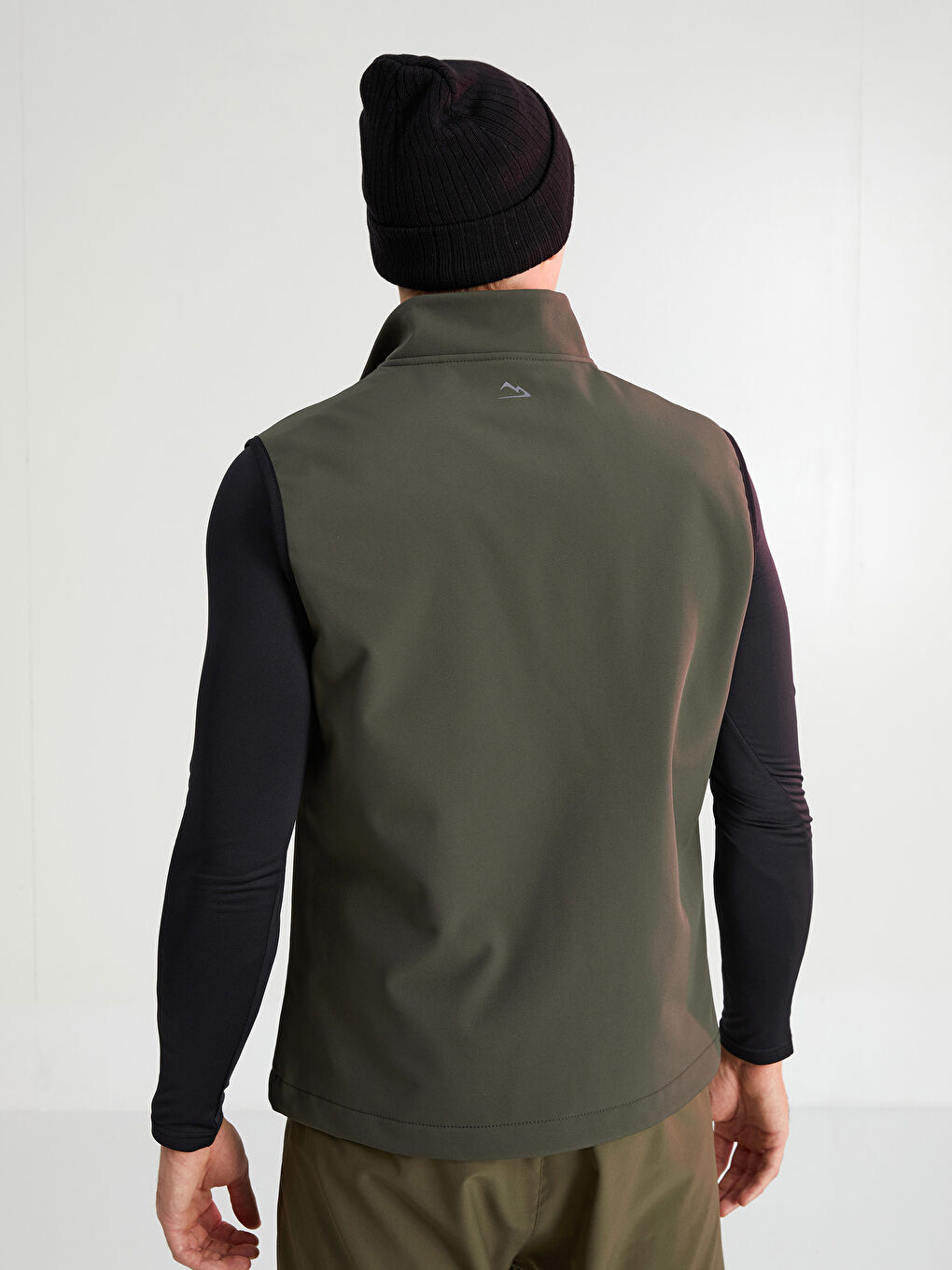 Stand-up Collar Zipper Slim Men's Vest-5