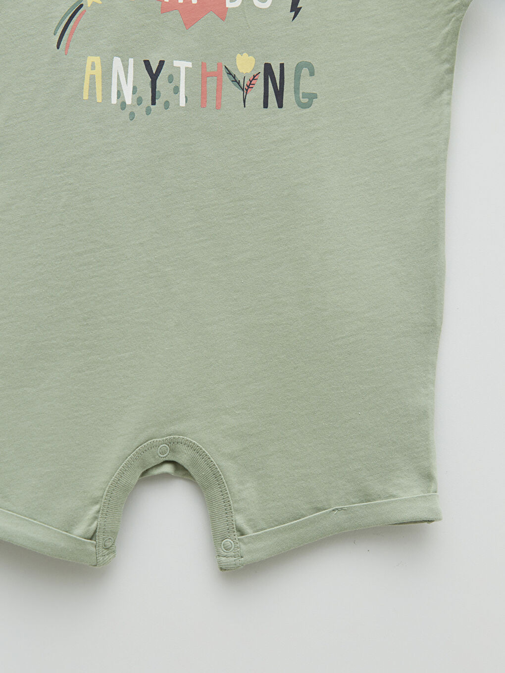 Crew Neck Short Sleeve Printed Baby Girl Rompers 2 Pack-3