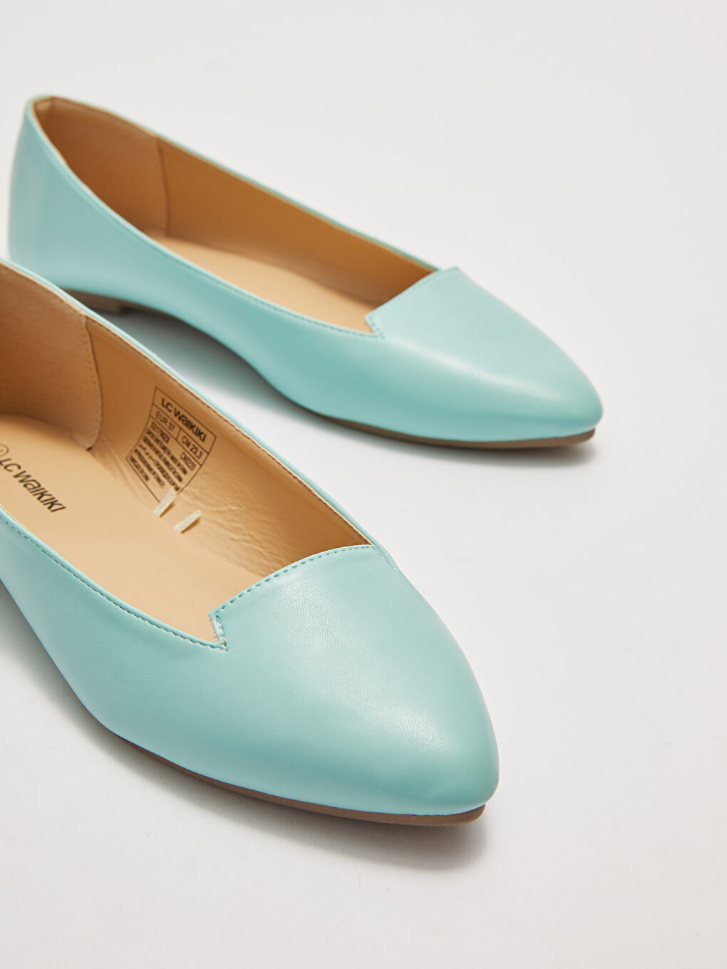 Lederoptik Ballerinas mit spitzer Zehenpartie-2