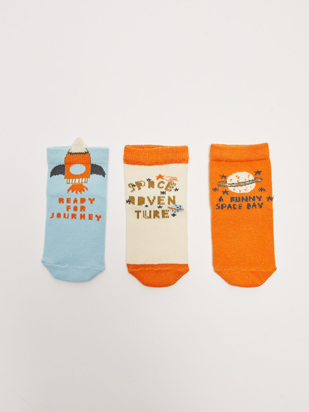 Patterned Baby Boy Booties Socks 3 Pieces-1