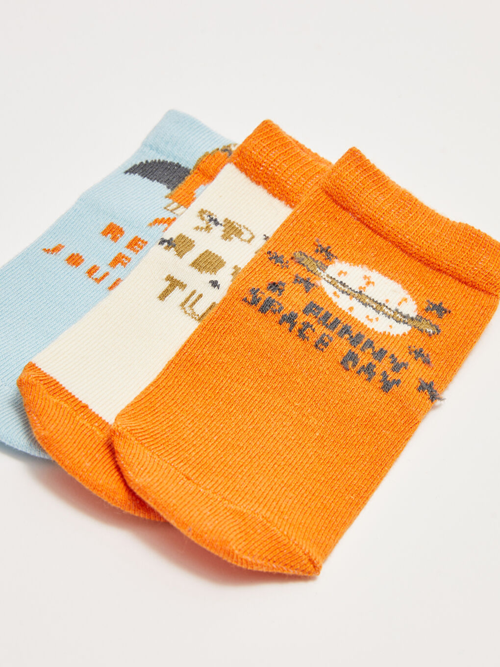 Patterned Baby Boy Booties Socks 3 Pieces-2