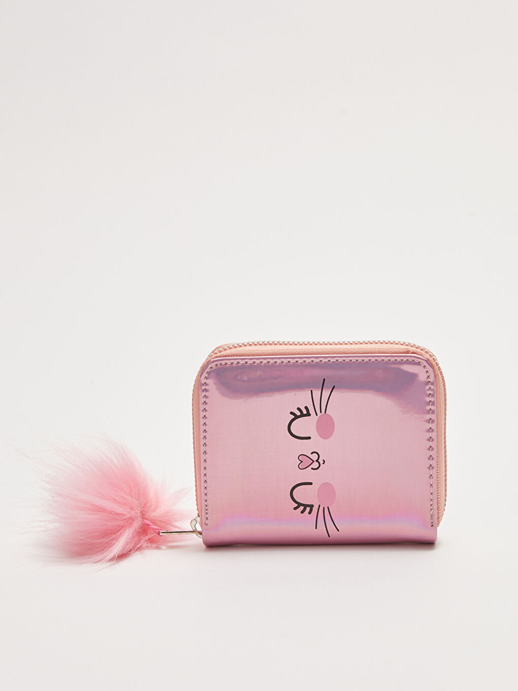 محفظة بناتي بطبعة شكل جلد لامع