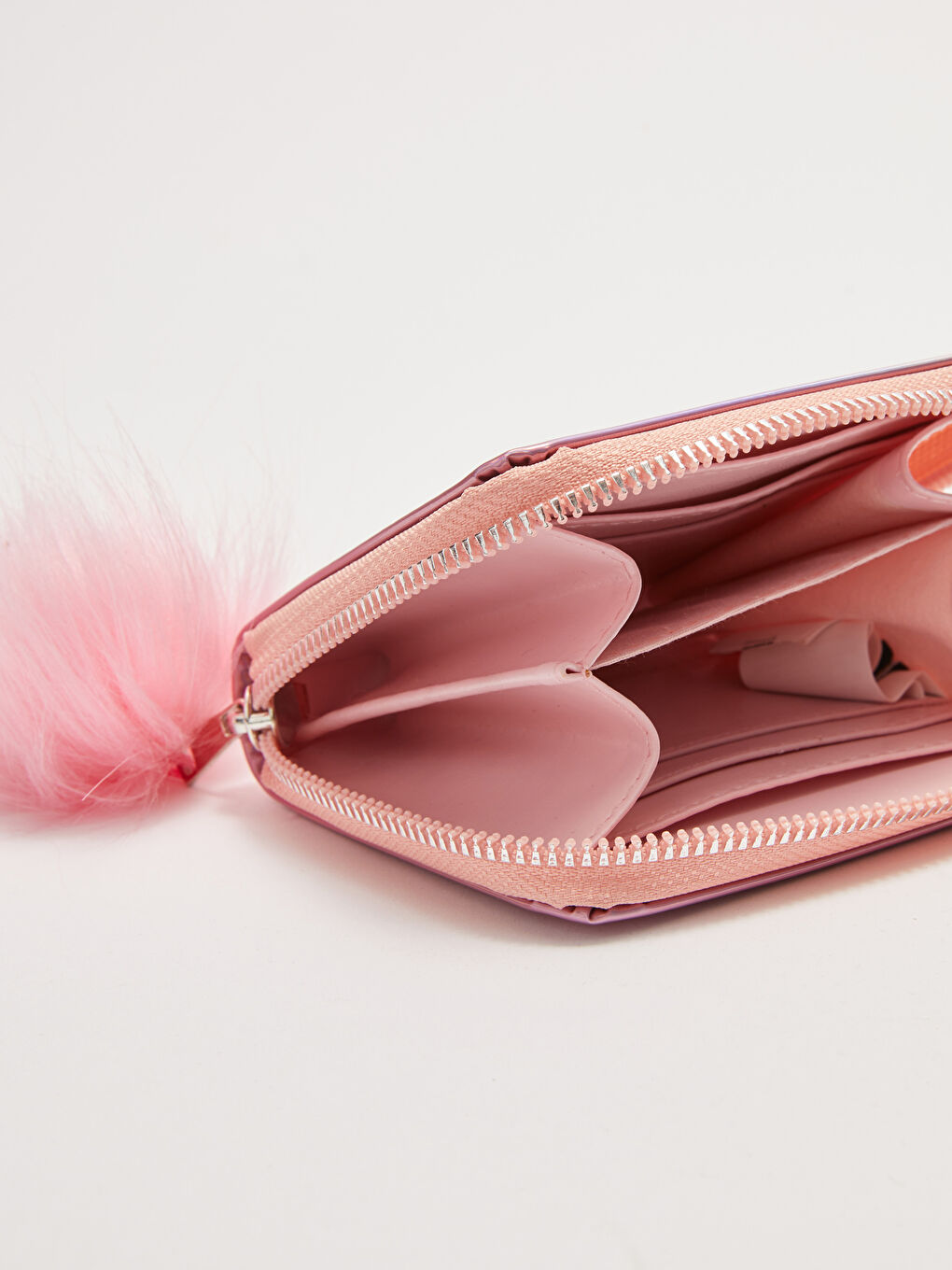 محفظة بناتي بطبعة شكل جلد لامع-3