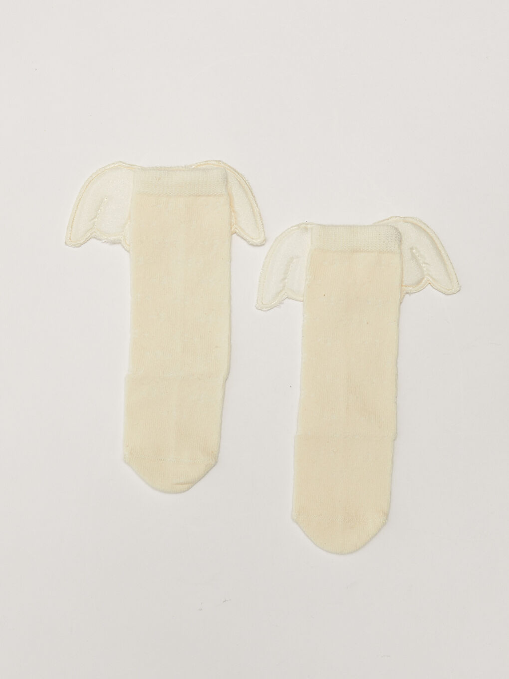 Chaussettes Hautes Bébé Fille Détail Aile 3D-2
