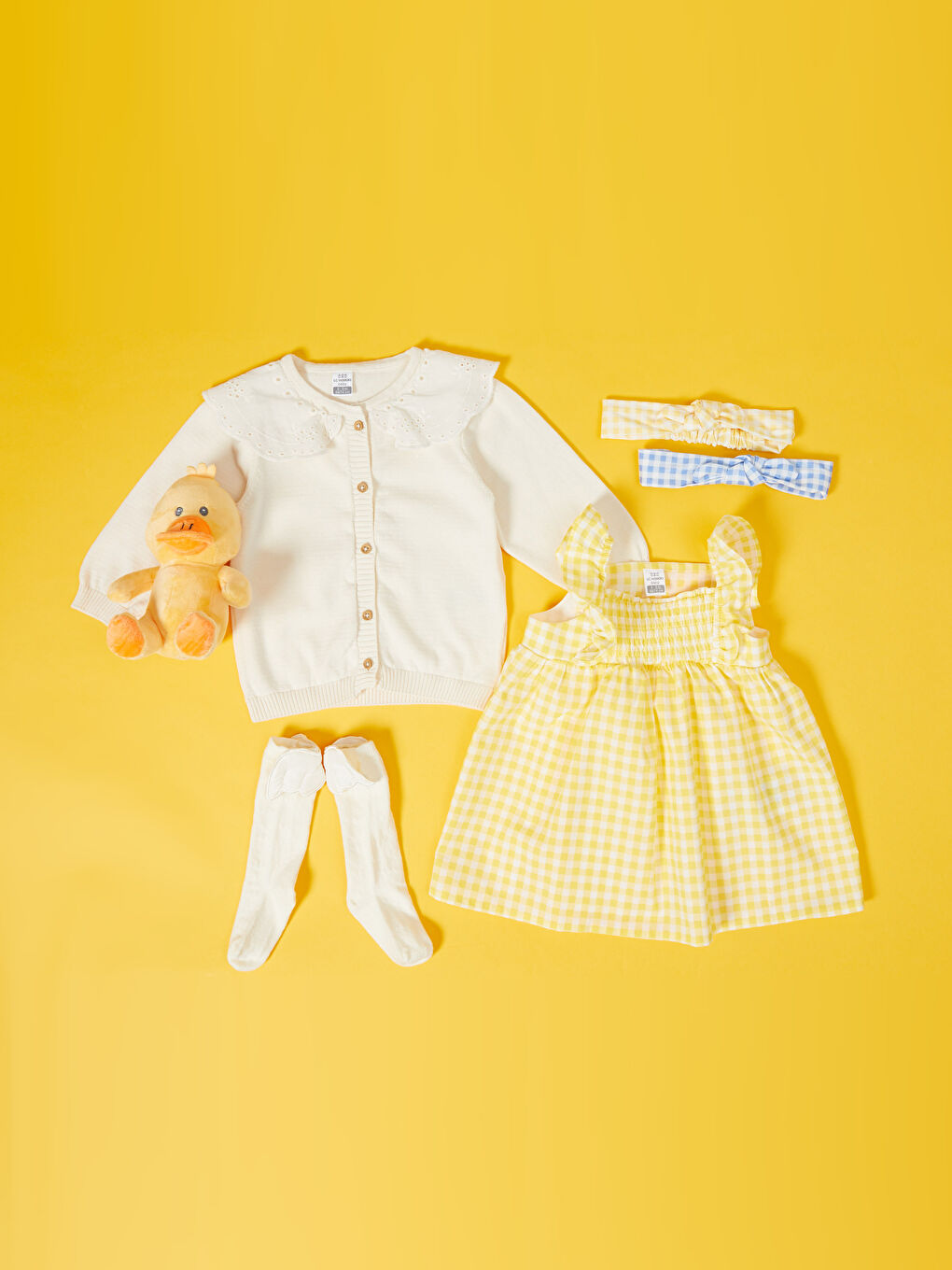 Chaussettes Hautes Bébé Fille Détail Aile 3D-1