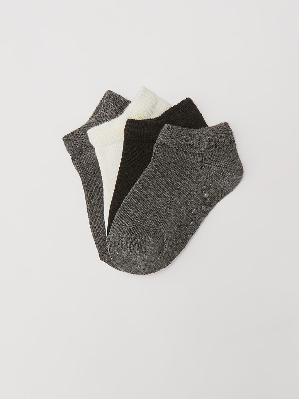 Basic Unisex Baby Booties Socks 4 Pack