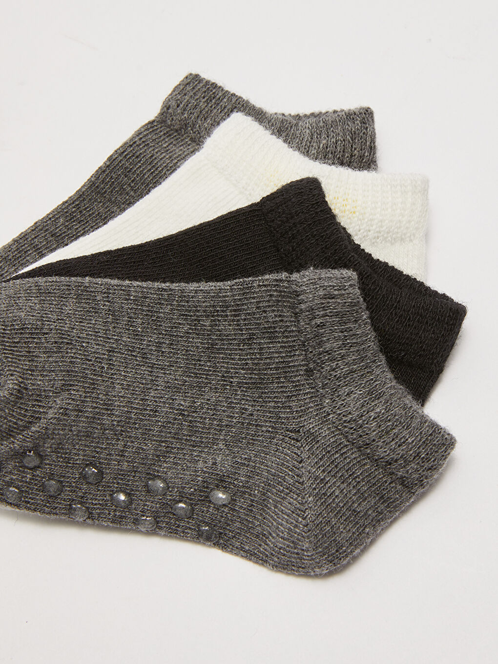 Basic Unisex Baby Booties Socks 4 Pack-3