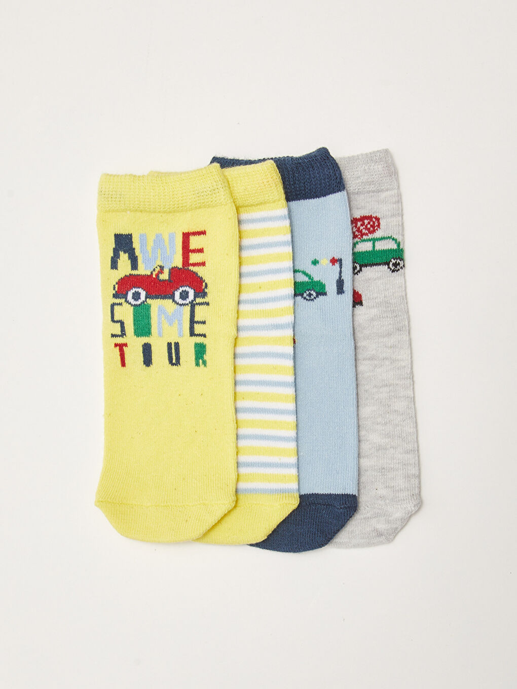 Tiskane Čarape za tenisice za Dječake bebe, Pakiranje od 4 komada