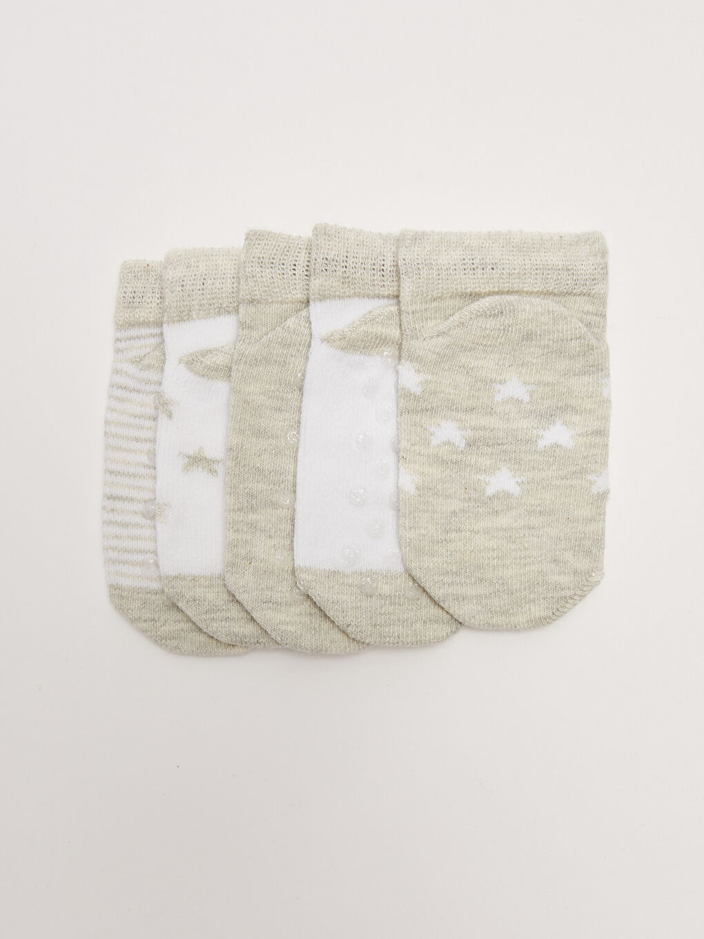 Принтті унисекс нәресте патик шұлықтары 5 данадан тұратын-2