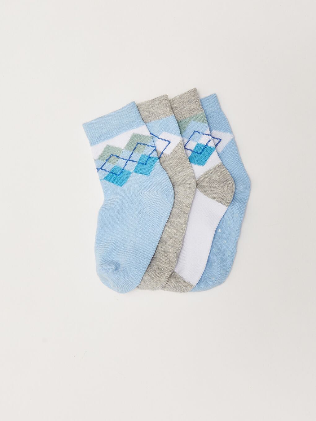 Patterned Baby Boy Socks 4 Pack
