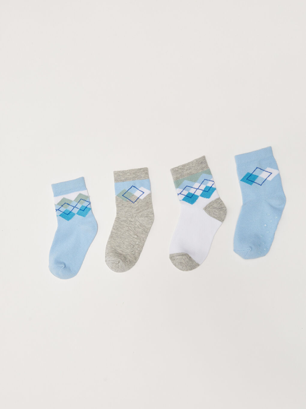 Patterned Baby Boy Socks 4 Pack-1